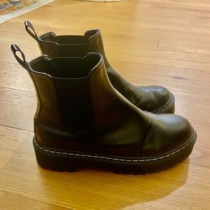 Black chunky boots